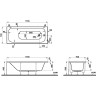 Акриловая ванна VITRA OPTIMUM NEO 170x70 см 64530001000